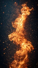 Poster - Stunning fire illusions abstract art high resolution dark background textures detail visual concept
