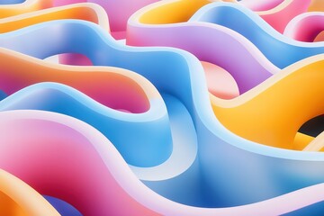 Poster - Abstract colorful wavy background design