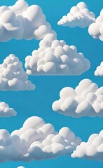 Wall Mural - blue sky with clouds