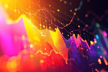 Poster - Vibrant data visualization: market trends