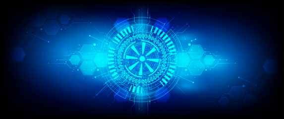 Aufkleber - Abstract technology background Hi-tech communication concept futuristic digital innovation background vector illustration.