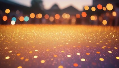 Poster - Festive night lights and glittering bokeh for celebration design