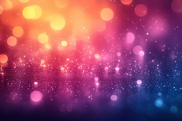 Poster - Colorful bokeh lights create a vibrant atmosphere suitable for celebrations or artistic backgrounds at night