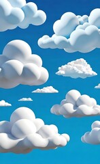 Wall Mural - blue sky with white cloud background, blue sky background with clouds