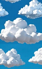 Wall Mural - blue sky with white cloud background, blue sky background with clouds