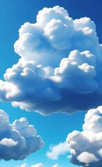 Wall Mural - blue sky with white cloud background, blue sky background with clouds