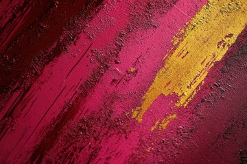 Poster - Vibrant artistic backdrop showcasing dynamic noise, specks, and grain in a harmonious blend of red, yellow, and pink. Perfect for digital projects, wallpapers, promotional materials, and decor