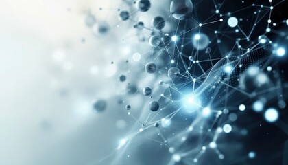 Poster - Abstract molecular connections and network structure concept for technology and innovation