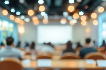 Wall Mural - Blurred Business Conference Attendees