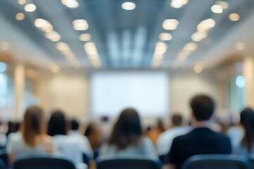 Wall Mural - Blurred Meeting Room Attendees