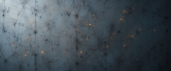 Poster - Futuristic abstract digital network with glowing connections