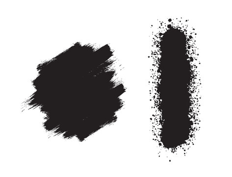 grunge ink illustration black and white vector design 