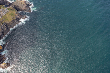 Poster - Aerial view of the cliffs of Horn Head at the wild atlantic way in Donegal - Ireland.