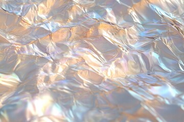 Poster - Holographic texture showcasing pearlescent iridescence with a stunning reflective quality