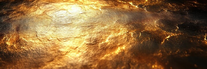 Poster - Solid gold background with subtle light shadows creating a luxurious visual effect