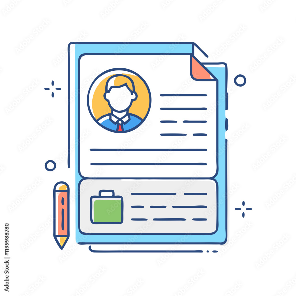 Vector de Stock resume icon resume - 1000 F 1199988780 NNEvVftsLM1U8HEdOzco2qBtR9AfShic 