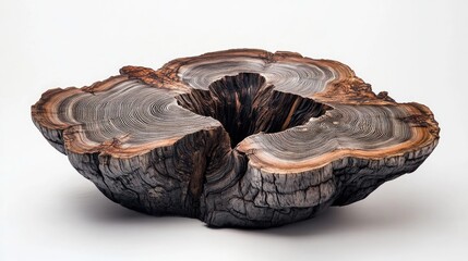 Poster - Intricate Wood Sculpture Showing Tree Rings