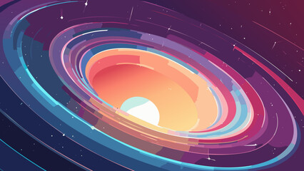 Poster - Captivating view of a swirling cosmic vortex with vibrant colors and interstellar patterns