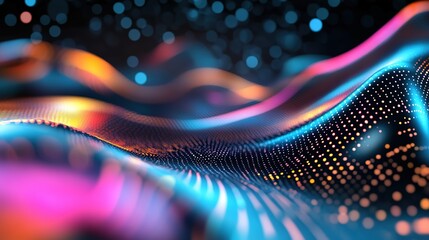 Wall Mural - neon led light abstract background, futuristic design