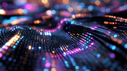 Wall Mural - neon led light abstract background, futuristic design