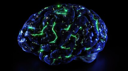 Poster - Illuminated Neural Pathways Of The Human Brain