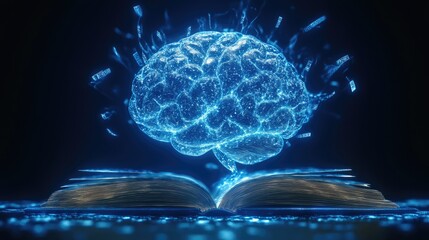 Poster - Luminous Brain Emerging From Open Book Knowledge