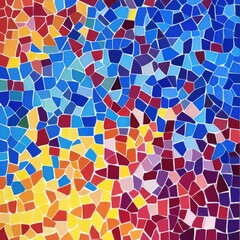 Wall Mural - A colorful mosaic pattern on a bright background, ideal for branding and marketing uses