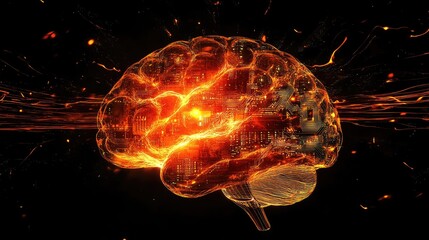 Poster - Fiery Circuitry Brain Digital Neural Network