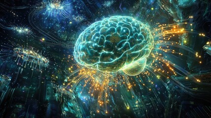 Poster - Illuminated Brain Network Digital Neural Connections