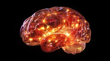 Poster - Illuminated Brain Circuitry Representing Neural Networks