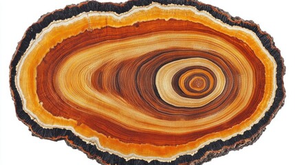 Poster - A cross section of a tree trunk reveals intricate rings