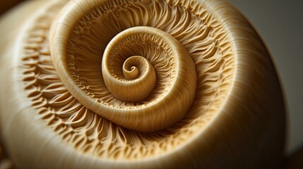 Poster - Intricate Spiral Shell Texture Detail Closeup