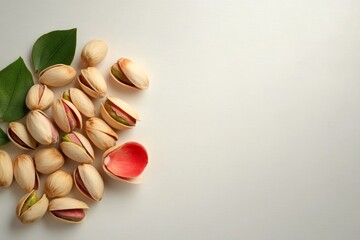 Poster - pistachio nuts on a wooden background