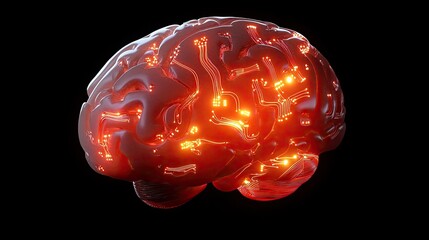 Poster - Illuminated Brain Circuitry Digital Rendering