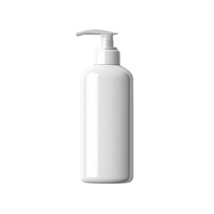 Aufkleber - A clean white plastic bottle with a pump dispenser is shown against a simple white background.