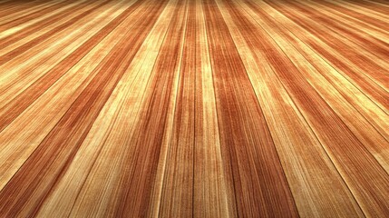 Poster - Golden Brown Wooden Floor Planks Converge