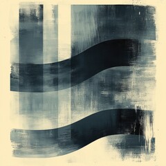 Aufkleber - Abstract Brushstrokes Art Piece