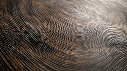 Poster - Dark Wood Grain Concentric Circles Texture