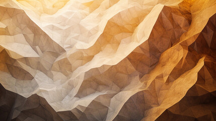 Poster - Abstract design featuring textured waves in earthy tones and gradients of light