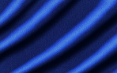 Wall Mural - Navy blue silk satin. Dark elegant luxury abstract background with space for design. Shiny smooth fabric. Soft folds. Drapery. Color gradient. Lines. Wavy pattern.