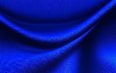 Wall Mural - Navy blue silk satin. Dark elegant luxury abstract background with space for design. Shiny smooth fabric. Soft folds. Drapery. Color gradient. Lines. Wavy pattern.