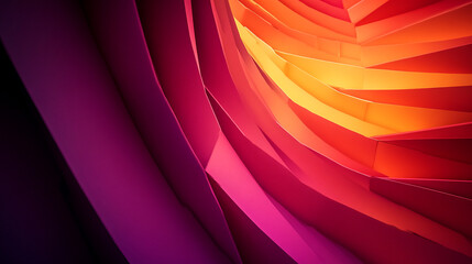 Poster - Colorful abstract design showcasing vibrant hues with layered shapes A mesmerizing visual experience