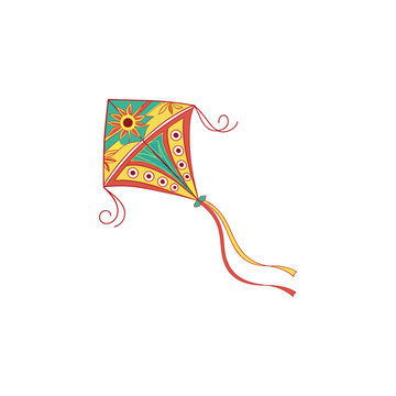 makar sankranti kite  vector illustration