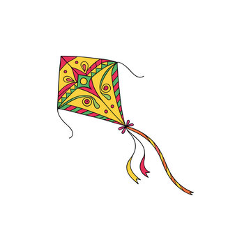 makar sankranti kite  vector illustration