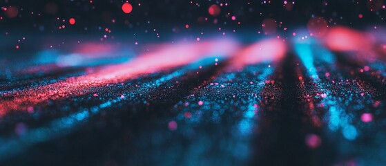 Poster - Holographic galaxy displaying countless stars with vibrant colors in a cosmic landscape