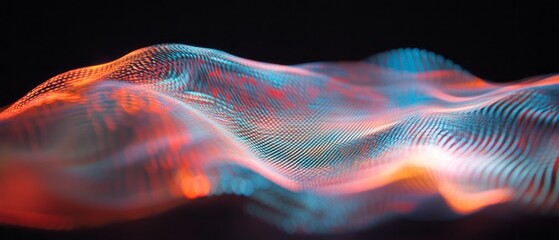 Aufkleber - Vibrating holographic sound waves creating mesmerizing patterns in vibrant colors