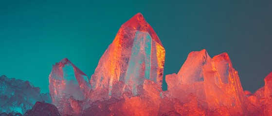 Poster - Intricate frozen patterns showcasing crystalline structures illuminated by light