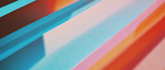 Poster - Layered paper showcasing vibrant colors and varied thicknesses in creative arrangement