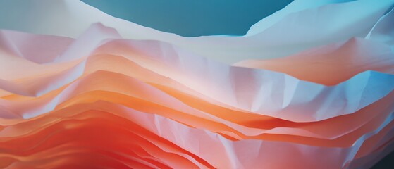 Poster - Colorful layered paper showcasing textures and shades in vibrant hues