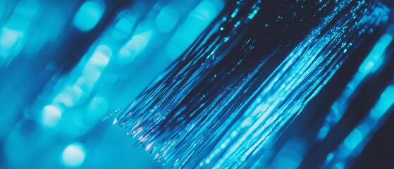 Poster - Macro view reveals intricate details of mascara fibers on a brush highlighting their unique thickness and arrangement
